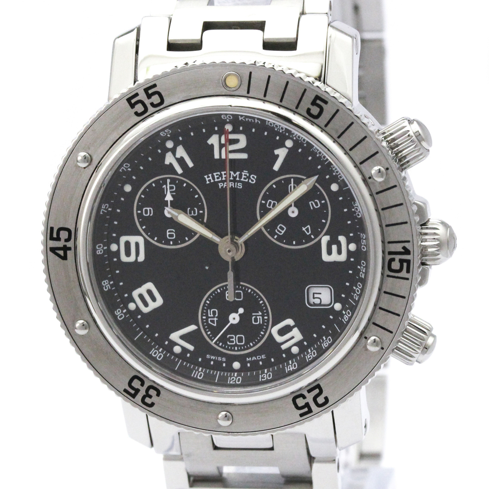HERMES Clipper Diver Chronograph Quartz Mens Watch CL2.910 Polished
